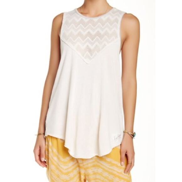 Free People Bleachers Graphic Tank in Ivory - Picture 1 of 5